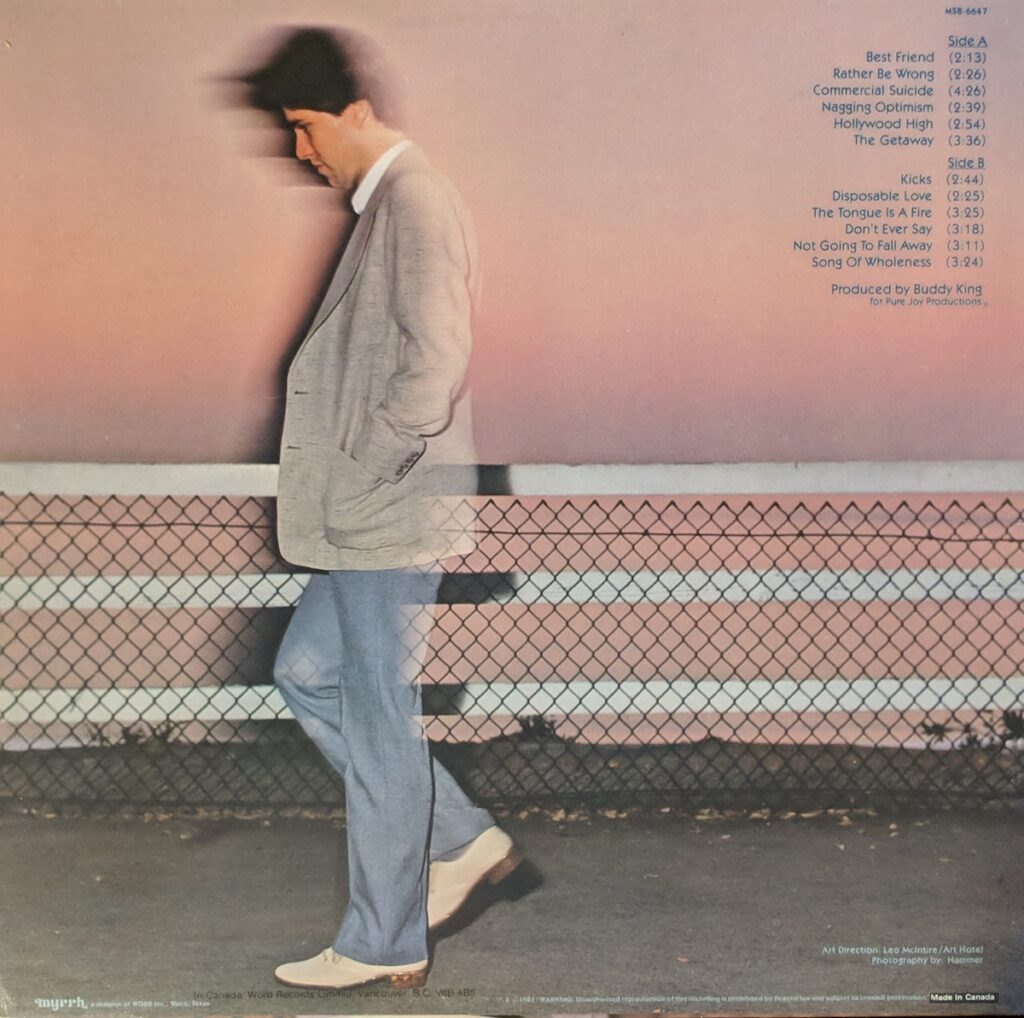 David Edwards Album Art: LP Back Cover